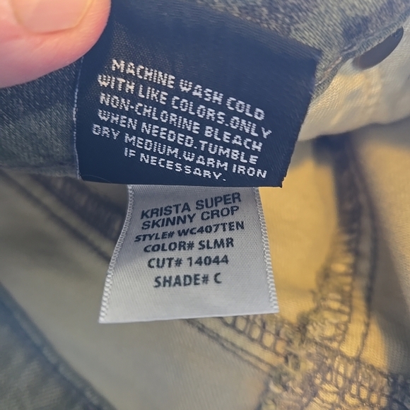 Hudson Crop Krista Womens Sz 27 Camo Super Skinny Stretch Low Rise Jeans - Picture 14 of 14